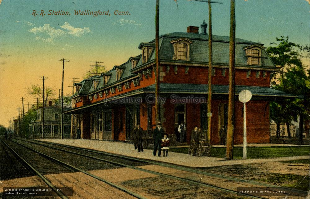 Postcard: Railroad Station, Wallingford, Connecticut